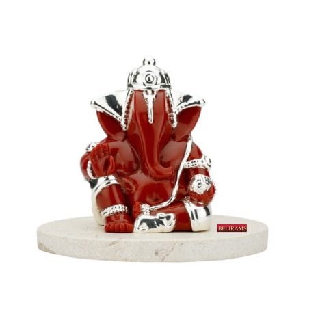 Exclusive Silver Ganesha Sculpture | 15×13 cm