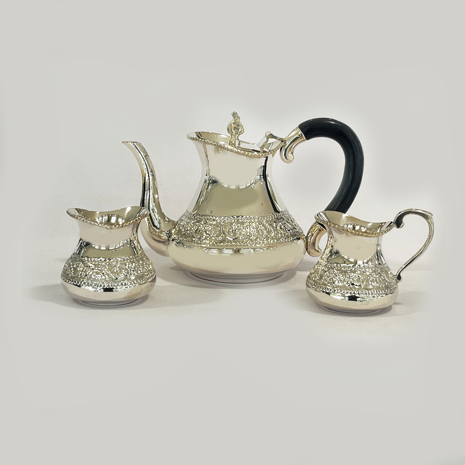Fine Pure Silver Tea Set | 4 Cup Size
