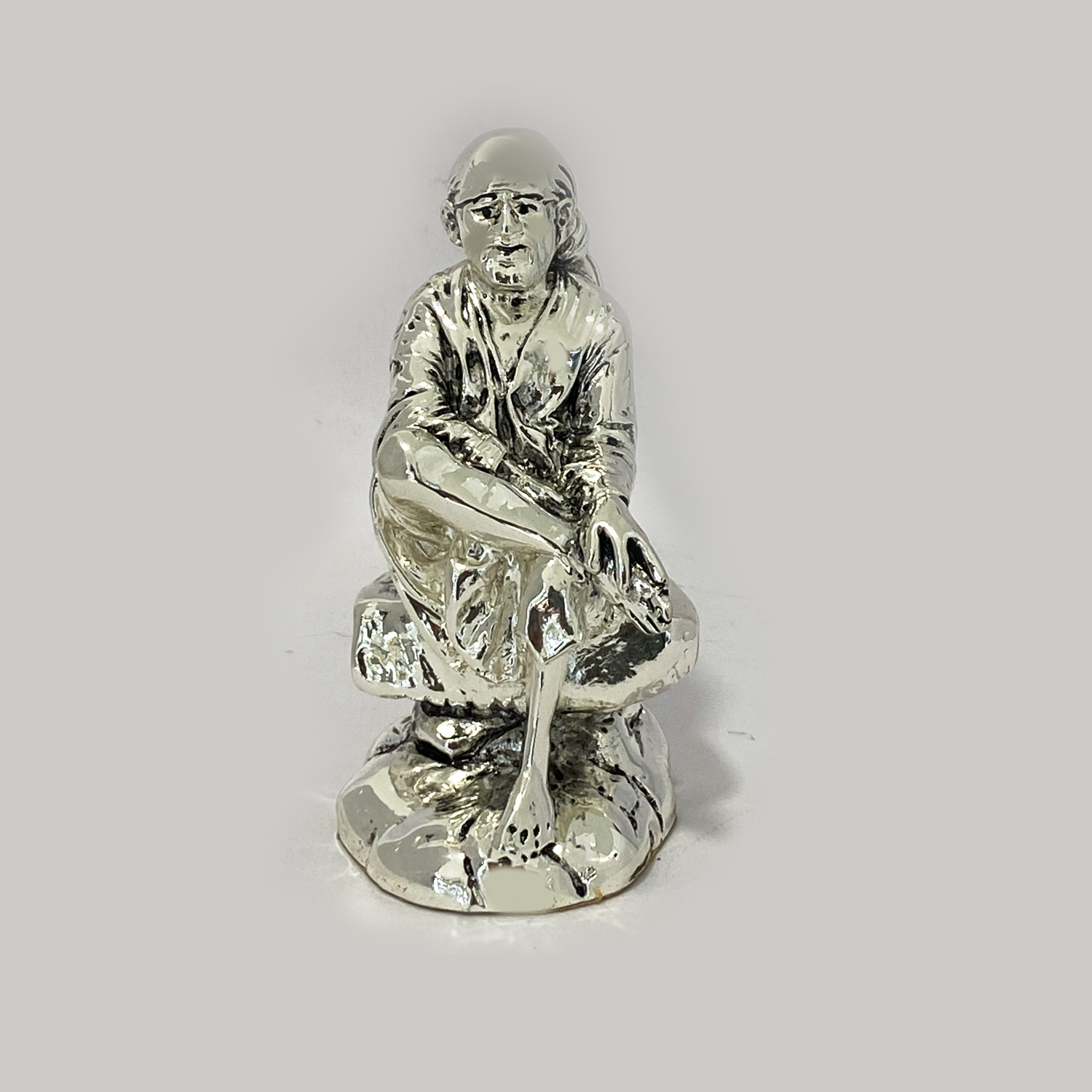 Silver Sai Baba Statue with Price | 4.5 Inch