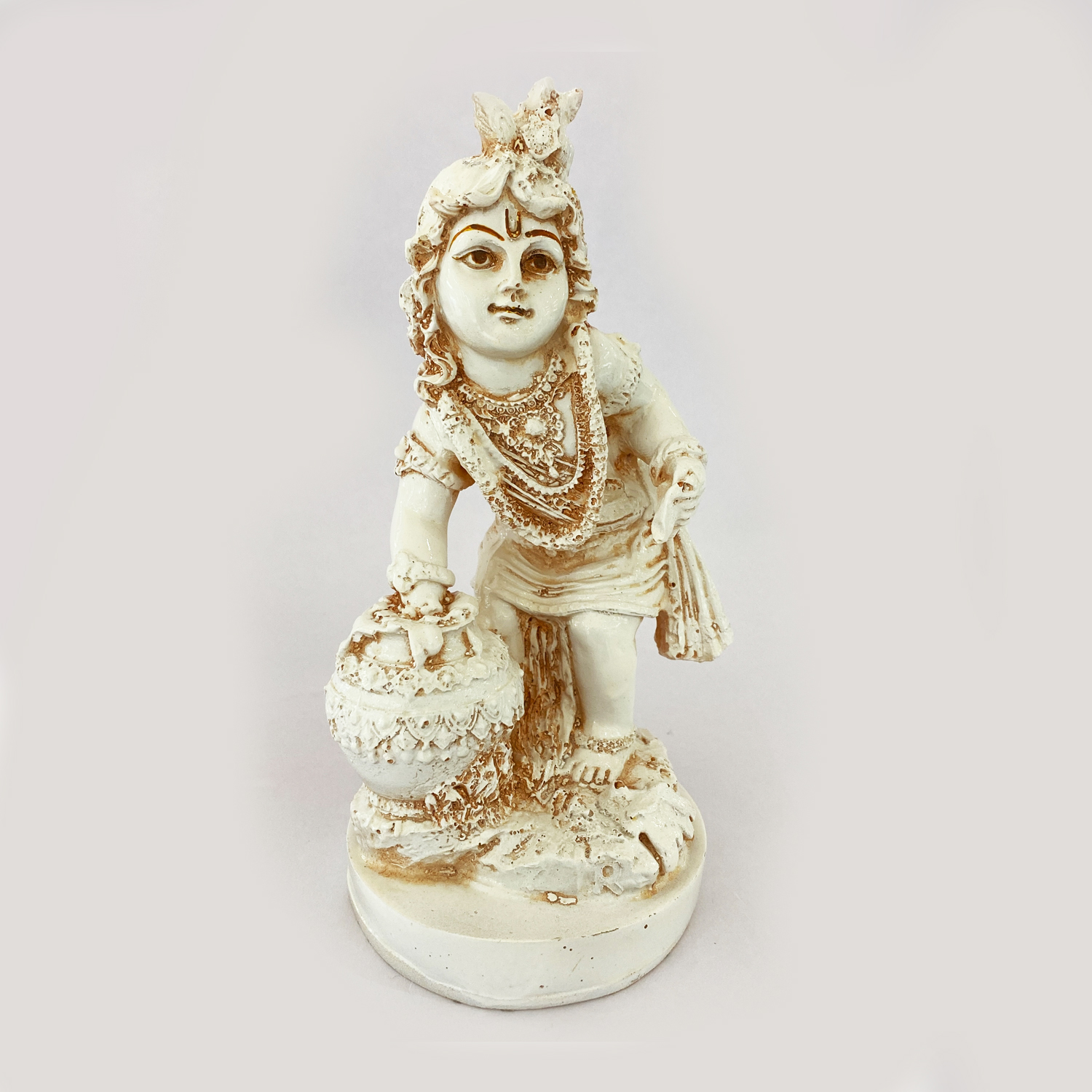 Cute Bal Gopal Krishna with Matki | 7.5 Inch