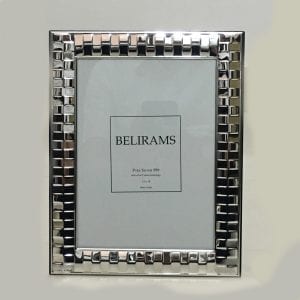 Unique Silver Photo Frame Woven Effect - 13x18 cm photo size - 925 Sterling Silver