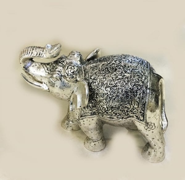 Wonderful, Hand Made, fully carved Large Elephant Statue 12.5″ Long