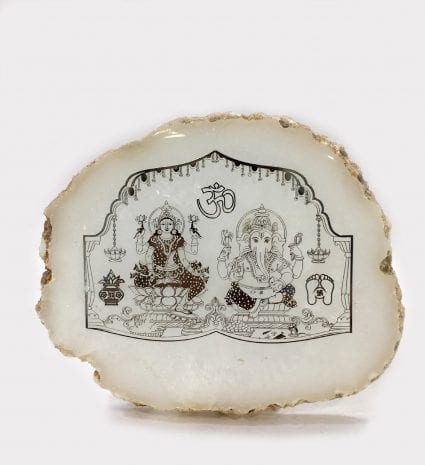 Real Silver Foil Laxmi Ganesh Photo Frame Gift Online – 5.2 Inch