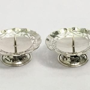 Pure Silver Candle Holder Pair with Price - 3 Inch Diameter