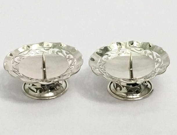 Pure Silver Candle Holder Pair with Price – 3 Inch Diameter