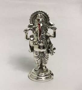 Standing Silver Ganesh Statue with Price | 8.7"