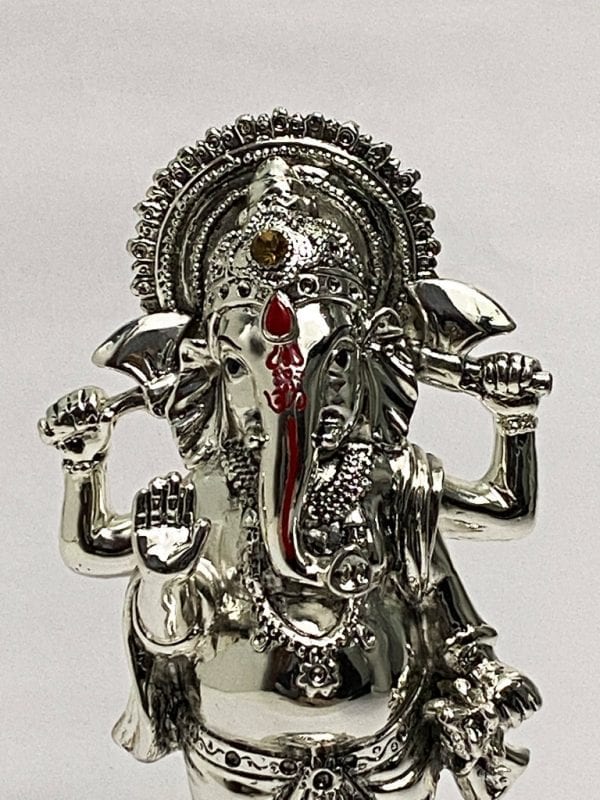 Standing Silver Ganesh Statue BELIRAMS SILVER GIFTS