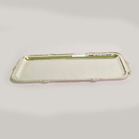 Plain Silver Rectangle Sandwich Tray YZ Pat – 15″ long | 92.5%