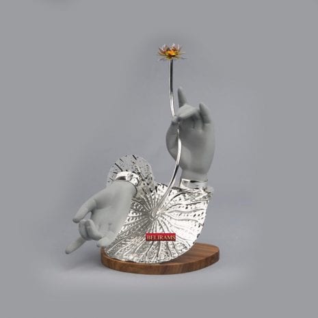 Exquisite Silver Blessing Hands Figurine | Large