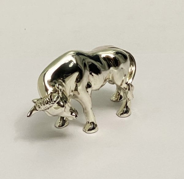Silver Bull statue for sale BELIRAMS SILVER GIFTS