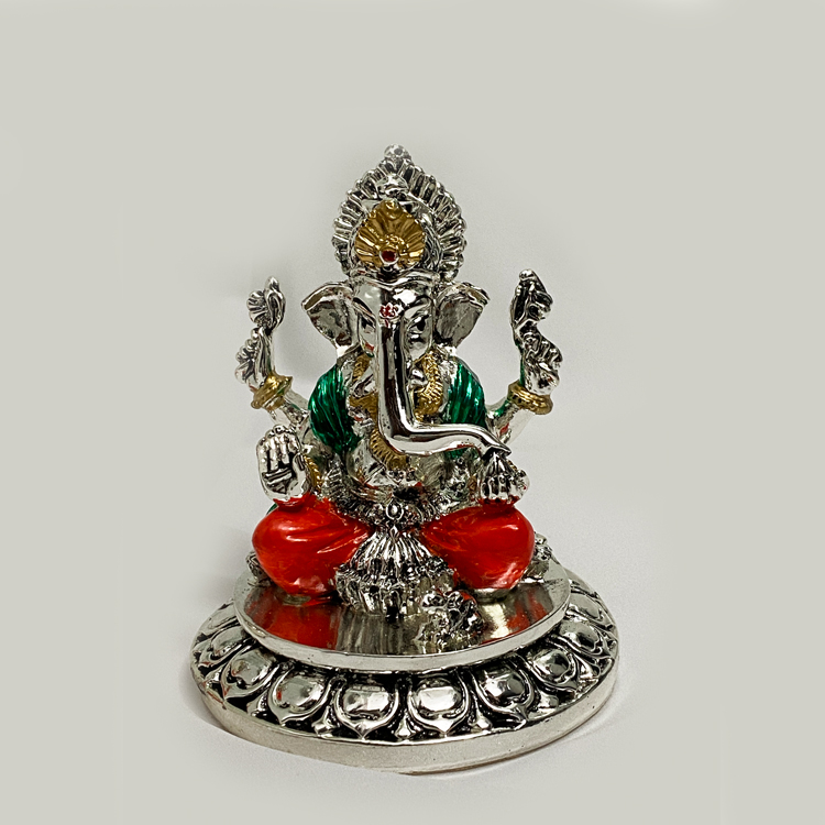 Best Silver Ganesh Color Statue | 4.2 Inch