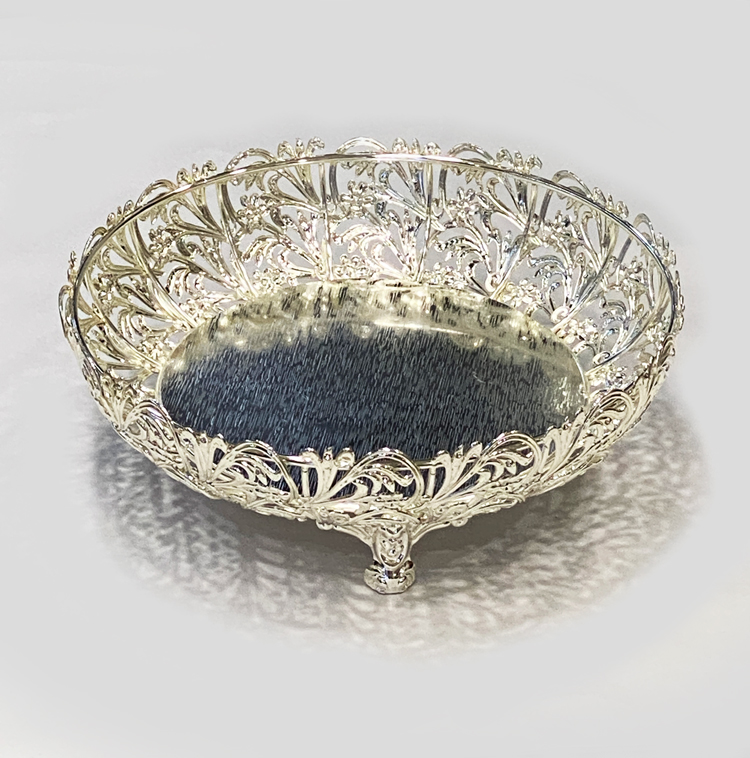 Buy Silver Plated Brass Bowl Set with Tray - Pack of 9 Online at Best Price  | Distacart