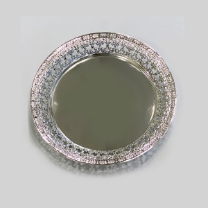 Silver Plated Round Embossed Plate |10"