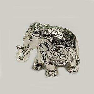 Fine Silver Elephant Gift  3" - Resin Silver