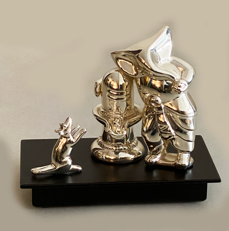 Contemporary Silver Shiv Ganesha  | 7 Inch