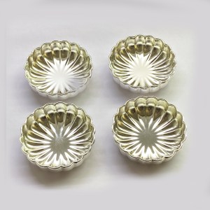 Bowl Set of 4 Bowls in Fluted Design | 4" dia each