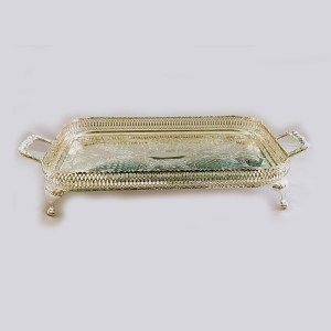 Oblong Gallery Tray with Handles | 16.2"