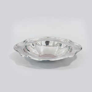 A Fluted Oval Dish Silver Plated | 8.2 inch