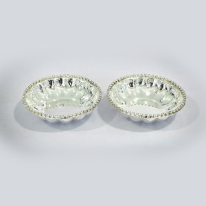 Set of 2 Bowls with Real Crystal Bead | 4.5" dia each