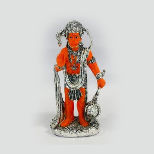 Geru Color Silver Hanuman Standing | 7"