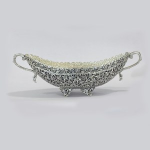 Fine Silver Plated Oval Centerpiece | 13.5 Inch