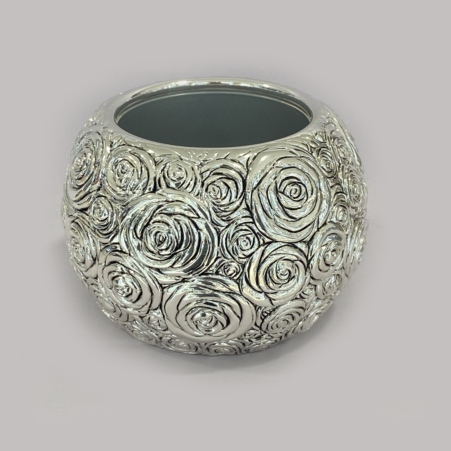 Silver Vase or Pot Roses | 5.0 Inch