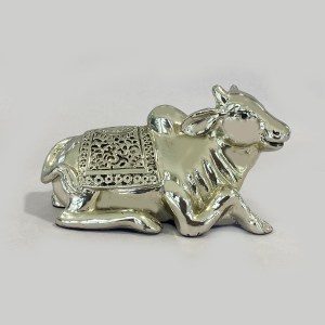 Silver Nandi Statue with Price | 5 Inch
