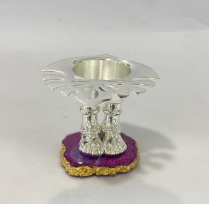 Laxmi Ke Charan in Silver | 8x6 cm