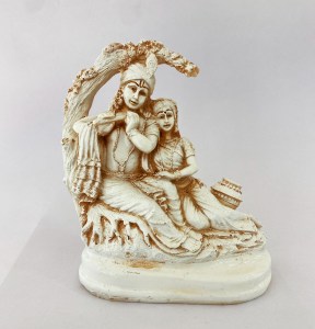 Fine Radha Krishna Sitting Under Tree Arc  | 7 Inch