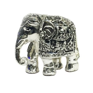 Antique Silver Elephant Gift  3" - Resin Silver