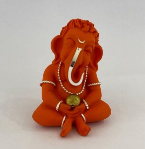 Aesthetic Silver Bal Ganesh with decorations | 3.7" ht.