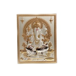 Silver Wall Plate of Lord Ganesha | 12.5 Inch