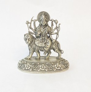 Artistic Pure Silver Durga Mata Statue | 48 mm Ht.