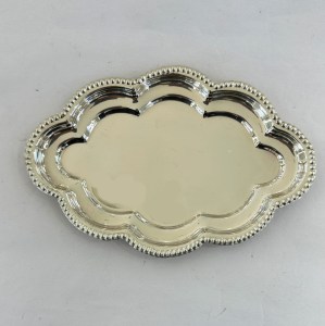 Silver Plated Small Oval Fluted Tray | 6.5" long