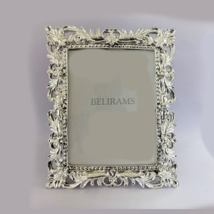 Silver Photo Frame Embossed High Polish | 17x22 cm Photo Size