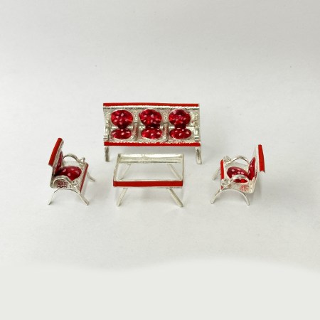 A Pure Silver Mini Sofa Set Model | 1" Ht.