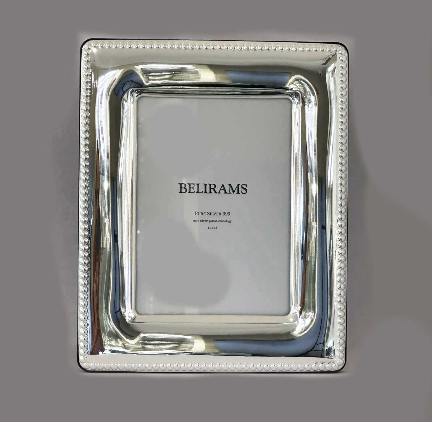 High Polish Silver Photo Frame Plain and Broad | 13×18 cm Photo Size