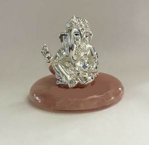 Mini Silver Ganesh Idol online | 2.5"