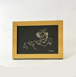 Bansuri Krishna in Silver Foil Wood Fiame | 6.2x4.7"