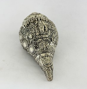 Silver Shankh with Vishnu Dashavatar | 8.5 Inch