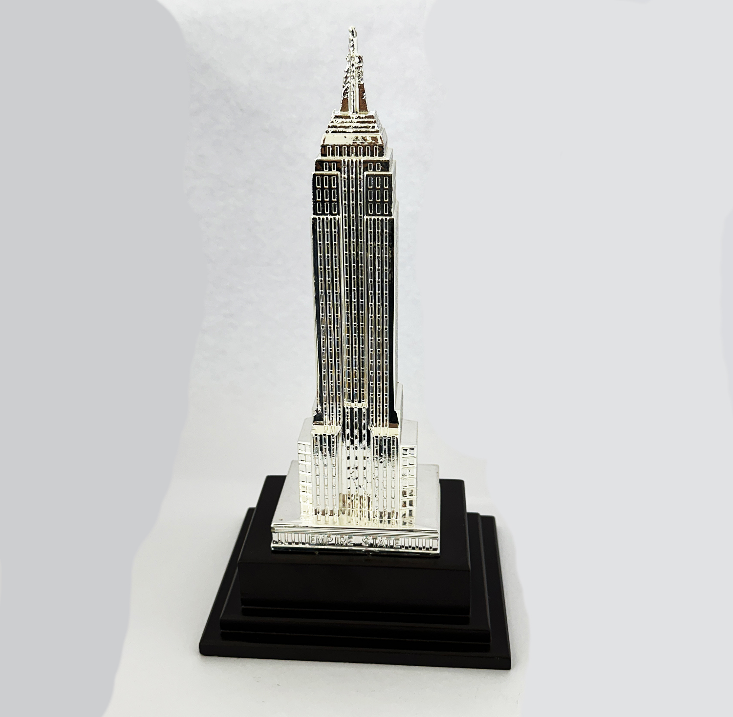 Empire State Building Art Model Silver Coated | 10″ height