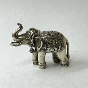 Artistic Pure Solid Silver Elephant for Home | 2.0 Inch Long