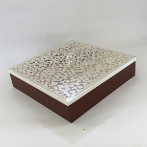 a Silver Plated Box with Fine Piercing Work | 8 inch