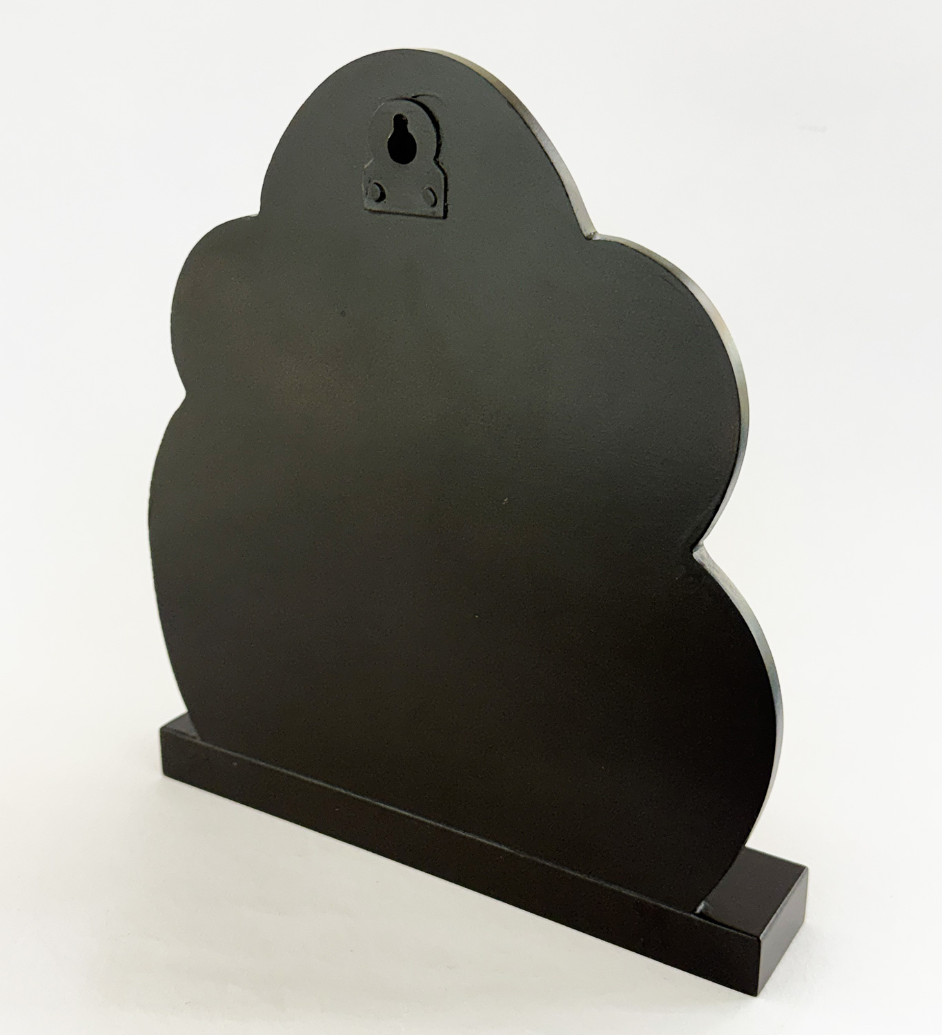 Black cloud-shaped award trophy with a small keyhole motif at the top, mounted on a rectangular base.