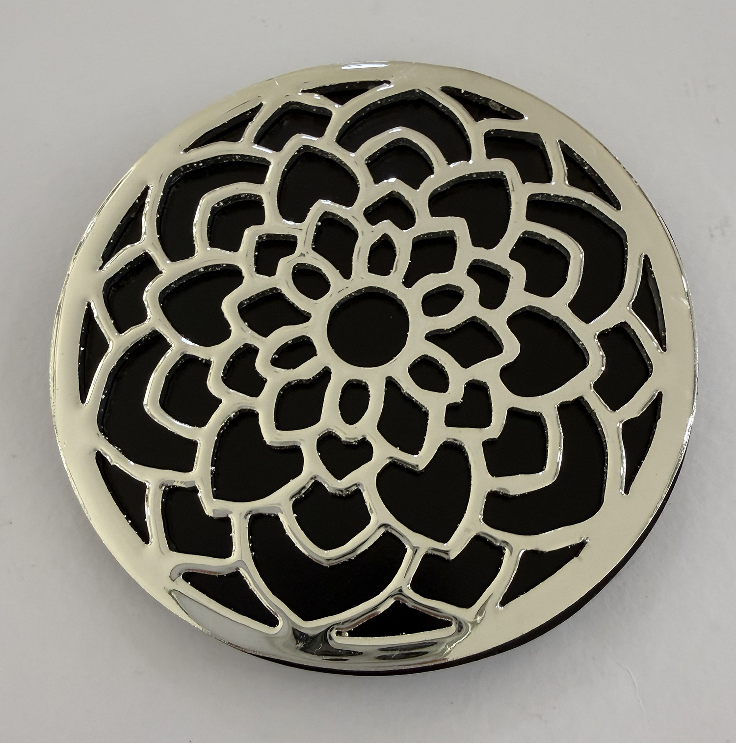 Silver Plated Round Fine Pierced Coaster | 3.5×35″