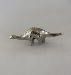 Unique Mini Pure SIlver Dinosaur Card Holder | Size 3.2"