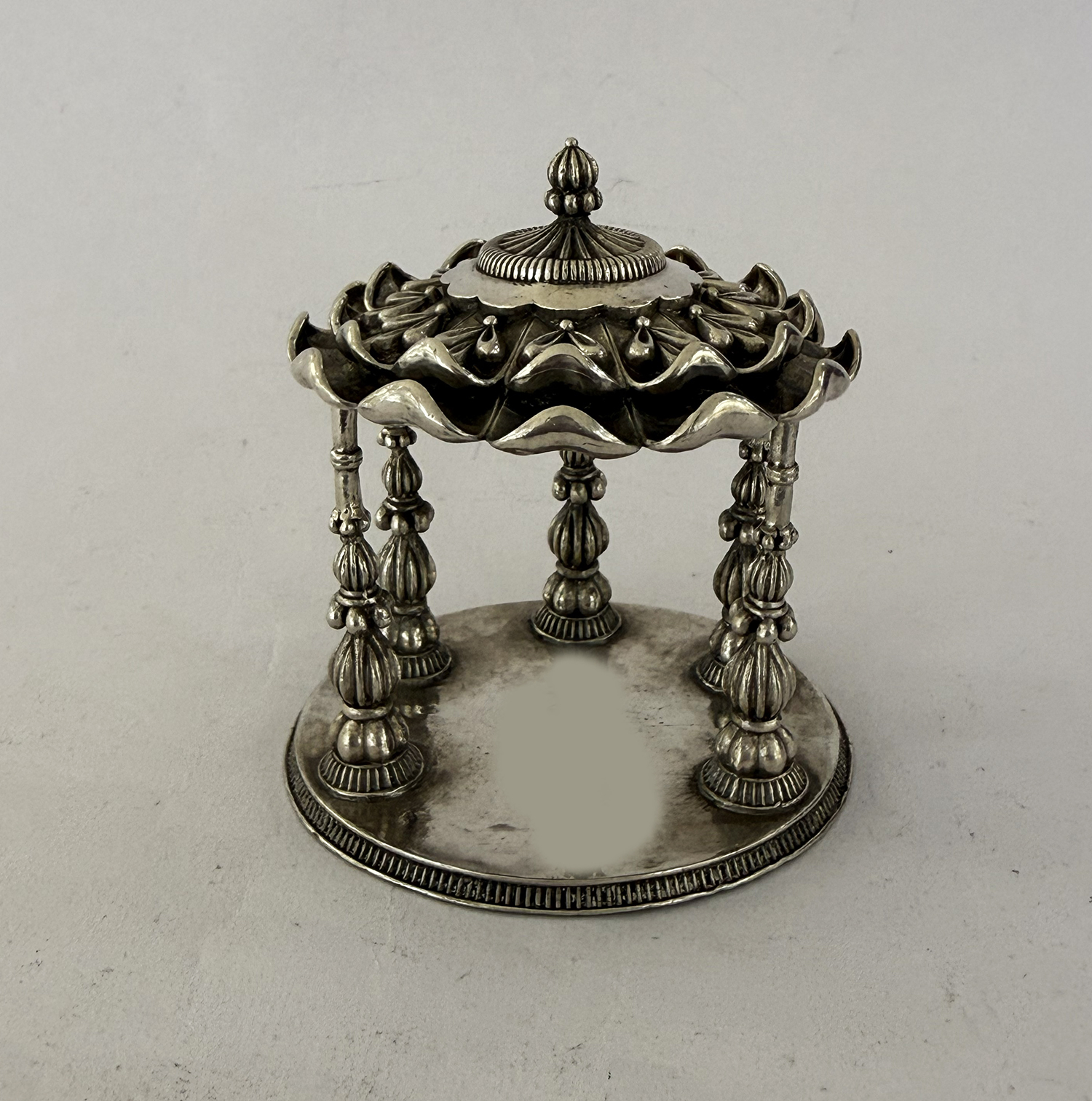 Mini Ethnic Temple – Mandir in 92.5% Pure SIlver | Size 3.7″