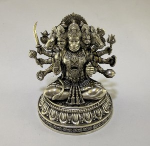 Punchmukhi Hanuman in 92.5% Pure Silver in Superfine Details | 2.5"