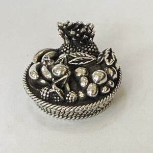 Pure Silver Fruit Basket or Tokri For Offering to Lord | Size 1.5"