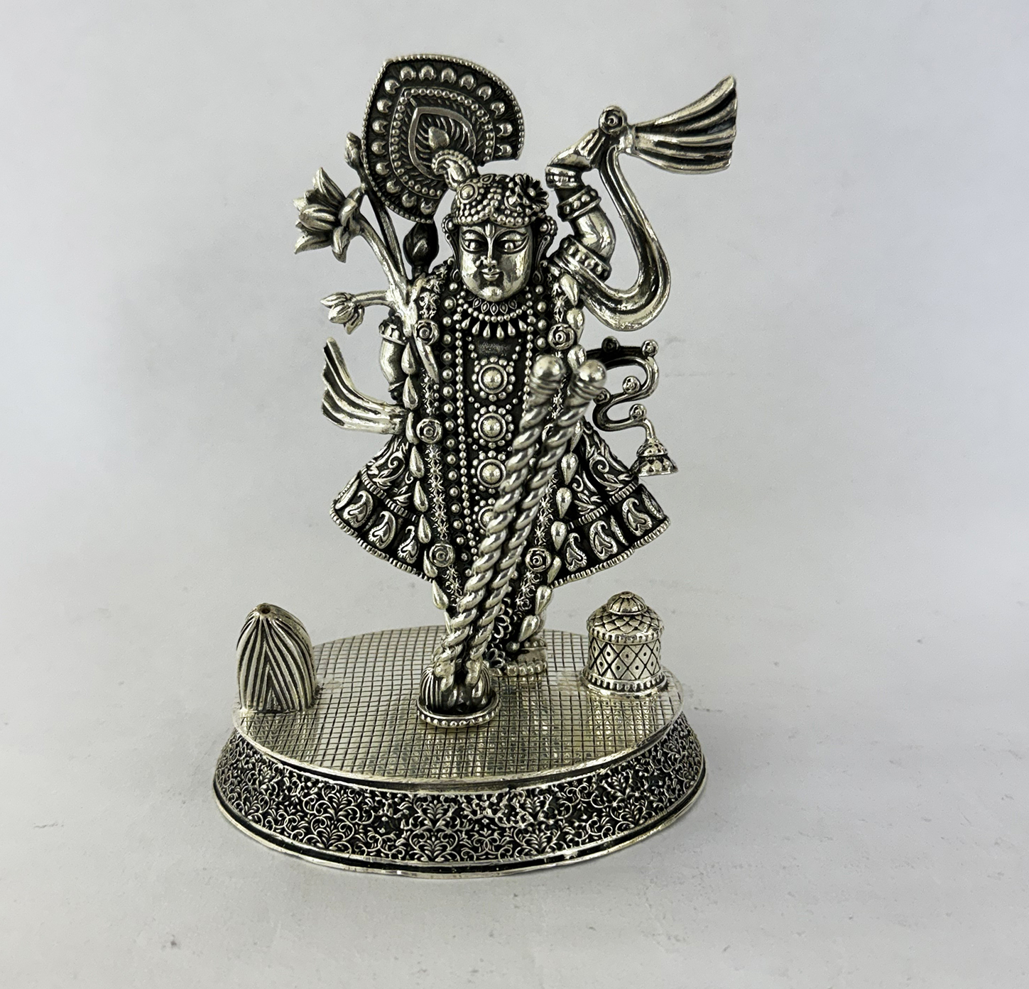 Artistic Shrinathji in 92.5% Pure Silver | 5.5 Inch Ht.